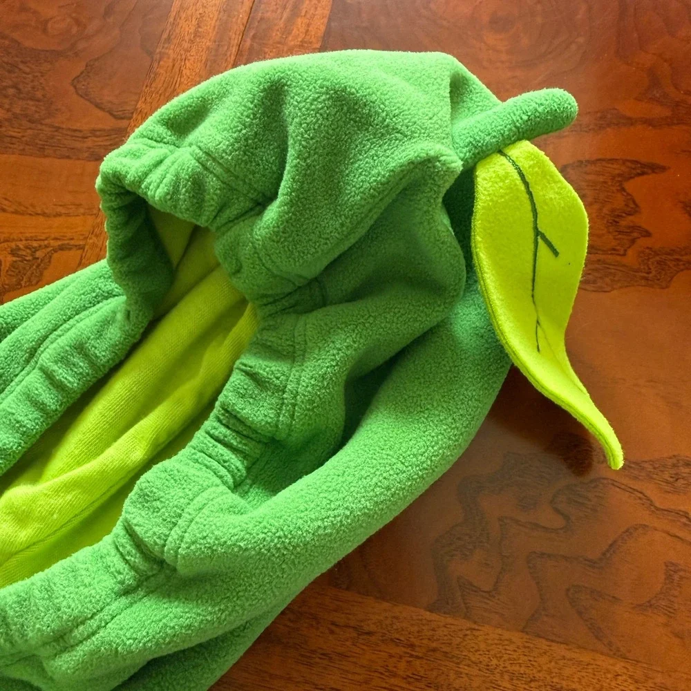 Carters Baby Avocado Halloween Costume Fleece Vest Hooded Green 6-9 Months - Picture 4 of 7
